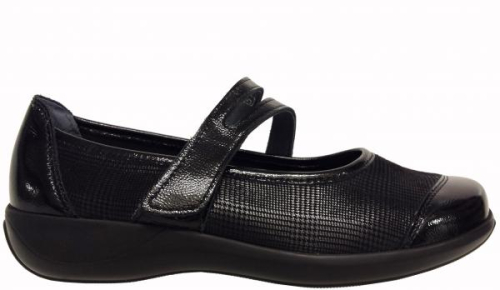 Stuppy Bandschoen Lak, G 1977 682 002 / 1964 682 002 in de kleur zwart