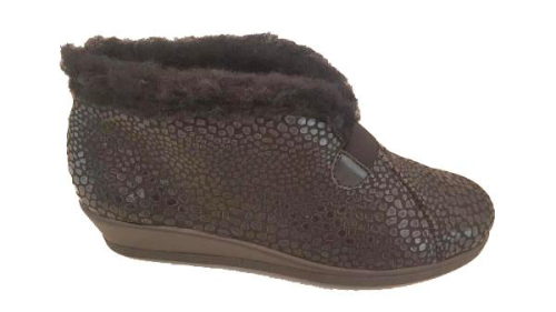 Rohde Vachtpantoffel 2540 90 in de kleur zwart