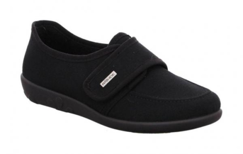 Rohde Pantoffel klittenband 2222 90 in de kleur zwart