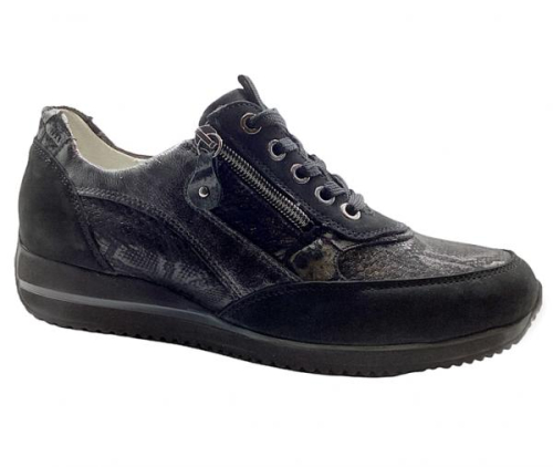 Waldlaufer Veterschoen H-Himona 980008 415 991 in de kleur zwart