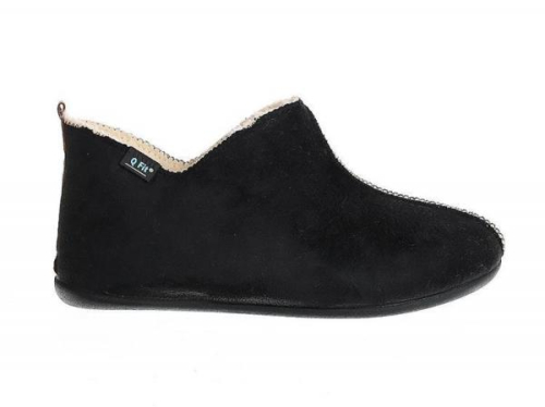 Q fit Home Shoes MADRID 3300.2 Zwart in de kleur zwart