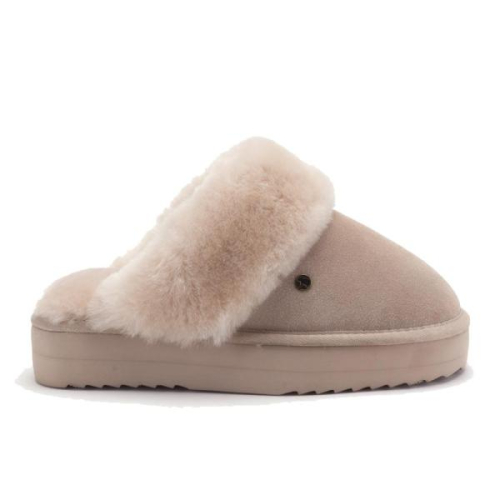 Warmbat Flurry Suede, Muil FLS371054 Plateau Blush in de kleur off white