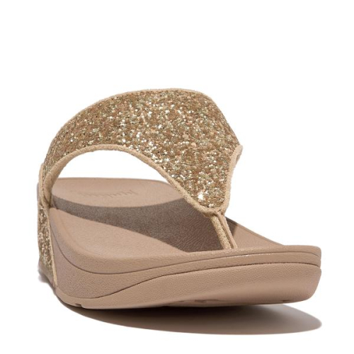 FitFlop TM Lulu Glitter Toe-Thongs X03-A94 in de kleur goud