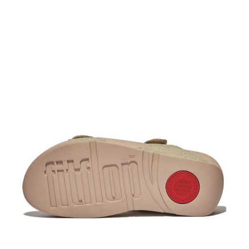 FitFlop TM Lulu Adjustable Shimmerlux Slides FZ9/A94 in de kleur goud