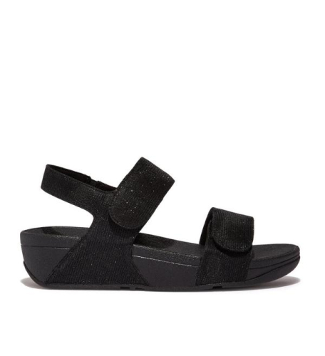 FitFlop TM Lulu Adjustable Shimmerlux Back Strap GA2-090 in de kleur zwart