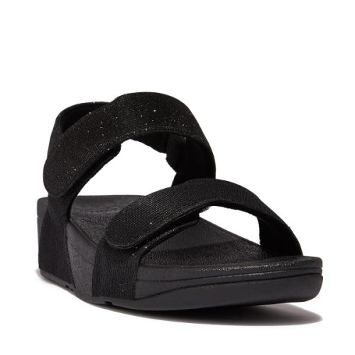 FitFlop TM Lulu Adjustable Shimmerlux Back Strap GA2-090 in de kleur zwart