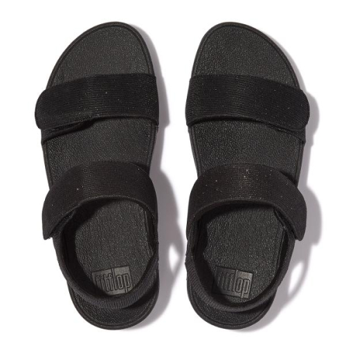 FitFlop TM Lulu Adjustable Shimmerlux Back Strap GA2-090 in de kleur zwart
