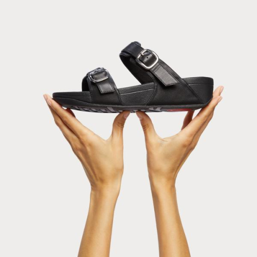FitFlop TM Lulu Adjustable Slide ES7/090 in de kleur zwart