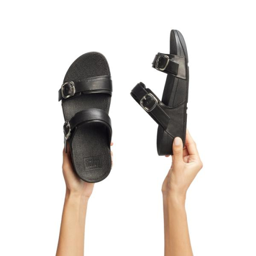 FitFlop TM Lulu Adjustable Slide ES7/090 in de kleur zwart
