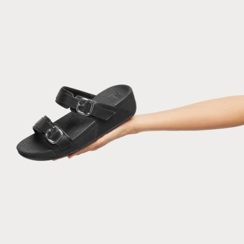 FitFlop TM Lulu Adjustable Slide ES7/090 in de kleur zwart