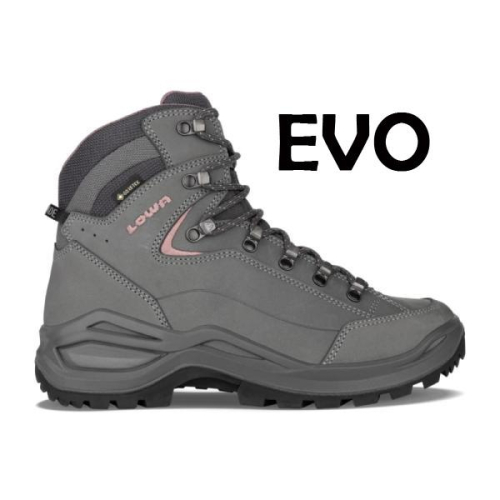 Lowa RENEGADE EVO GTX MID Graphite/Rose LM321916-9789 in de kleur grijs