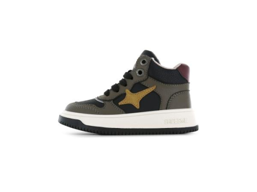 Shoesme Hoge Sneaker Combi Black NO24W006-F in de kleur groen