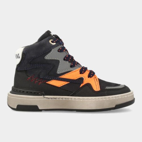 Red-Rag Hoge Sneaker Combi Oranje 13633 639 in de kleur blauw