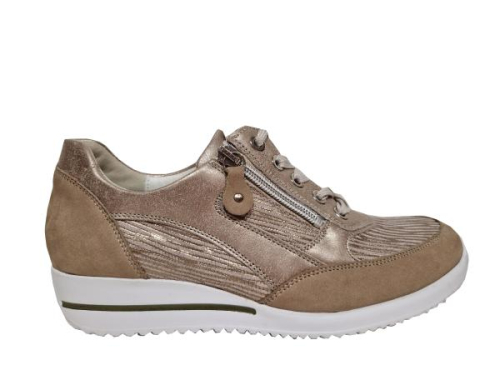 Waldlaufer Veterschoen HIMONA 980008 607 408 H in de kleur taupe
