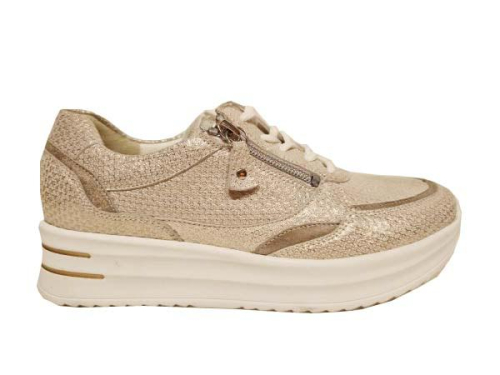 Waldlaufer Veterschoen H-ARIANNA 755004 313 396 H in de kleur platinum