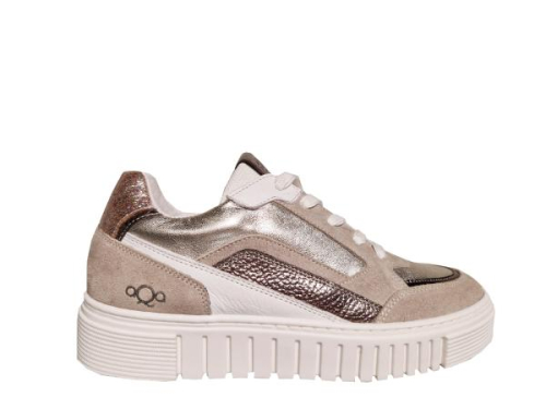 Aqa Sneaker Combi Goud A8695 A49B54 in de kleur beige