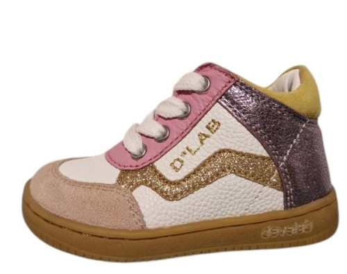Develab Firststep Veterschoen Combi paars 44398 299 in de kleur beige