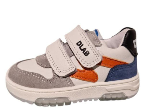 Develab Sneaker Combi Oranje/Blauw 45243 369 in de kleur wit