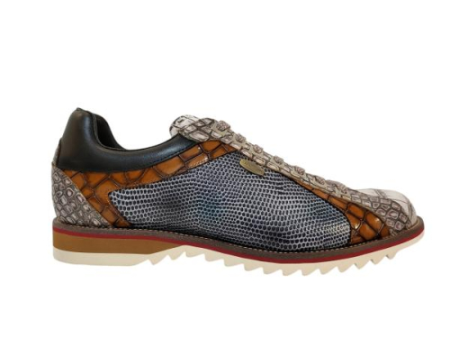 Lorenzo Conti Veterschoen ACHILLE Combi 03 Gris in de kleur cognac