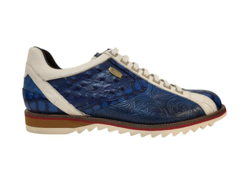 Lorenzo Conti Veterschoen ACHILLE 01 Bleu in de kleur blauw