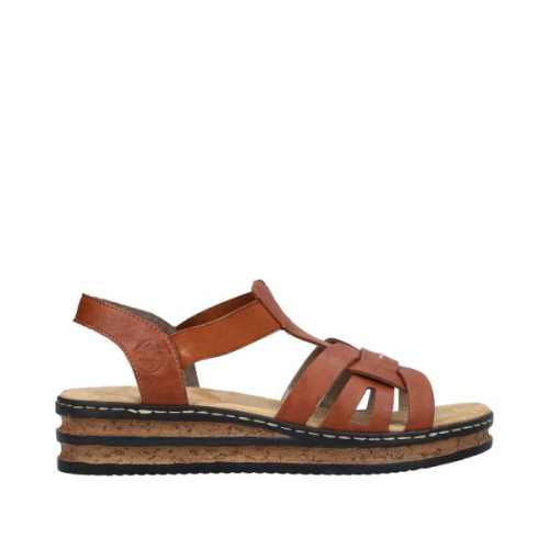 Rieker Sandaal 62918-22 in de kleur cognac