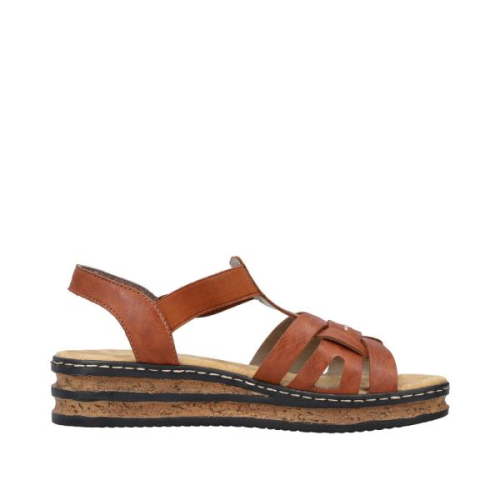 Rieker Sandaal 62918-22 in de kleur cognac
