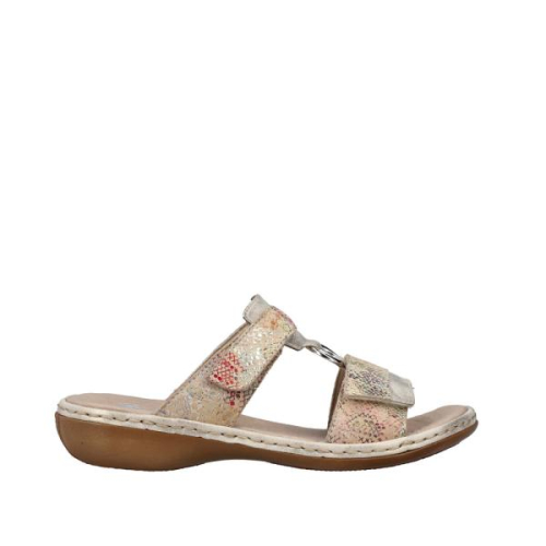 Rieker Slipper 659X6-90 in de kleur beige