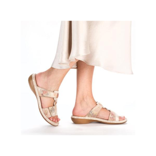 Rieker Slipper 659X6-90 in de kleur beige