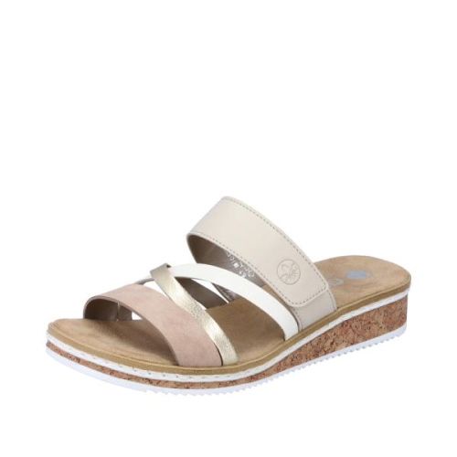 Rieker Slipper V3652-94 in de kleur beige
