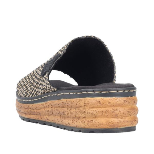 Rieker Slipper 62768-90 in de kleur zwart