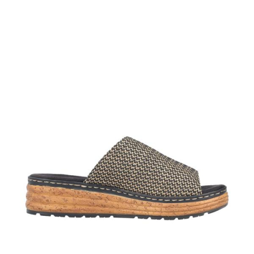 Rieker Slipper 62768-90 in de kleur zwart
