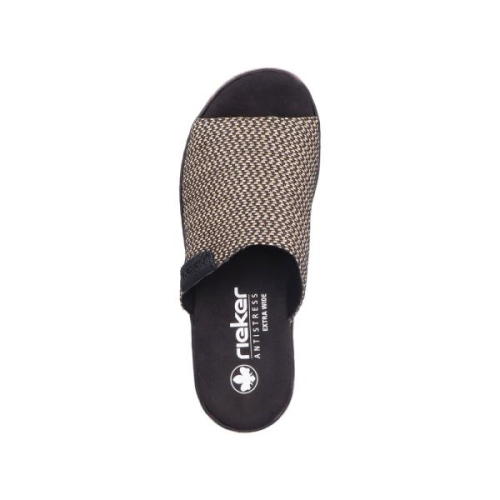 Rieker Slipper 62768-90 in de kleur zwart