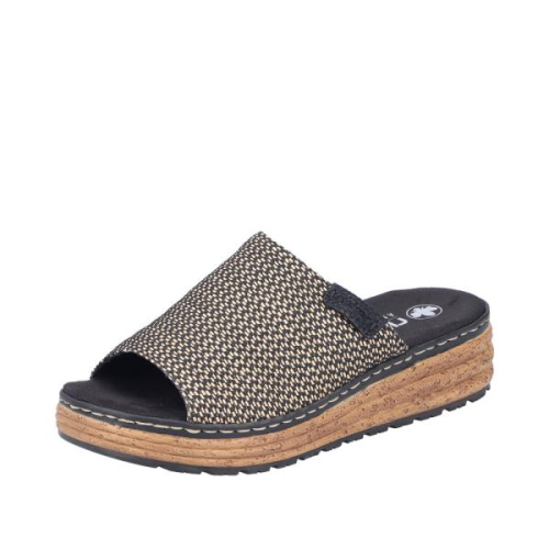 Rieker Slipper 62768-90 in de kleur zwart