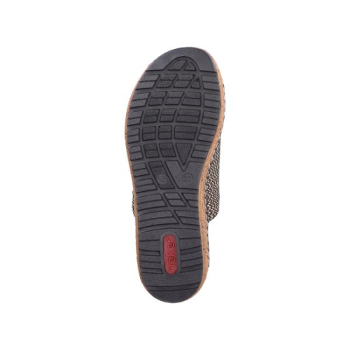 Rieker Slipper 62768-90 in de kleur zwart