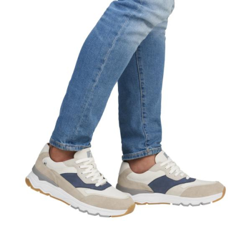 Rieker Sneaker G Combi Blauw U0906-81 in de kleur beige