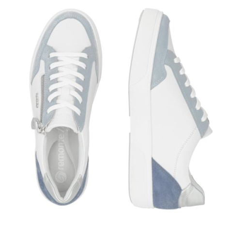 Remonte Sneaker G Combi Blauw D2J01-80 in de kleur wit