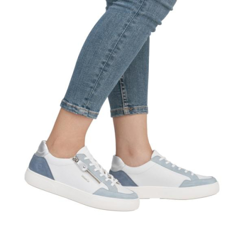 Remonte Sneaker G Combi Blauw D2J01-80 in de kleur wit