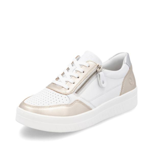 Remonte Sneaker Combi Goud D0J05-81 in de kleur wit
