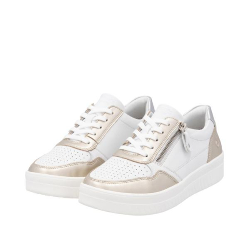 Remonte Sneaker Combi Goud D0J05-81 in de kleur wit
