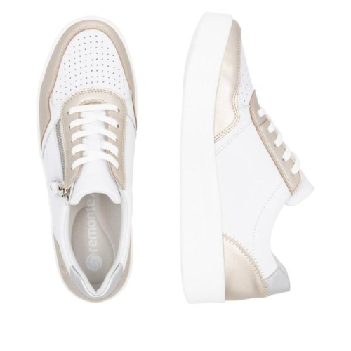 Remonte Sneaker Combi Goud D0J05-81 in de kleur wit