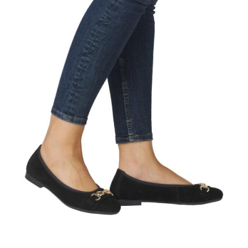 Remonte Ballerina D0K10-02 in de kleur zwart
