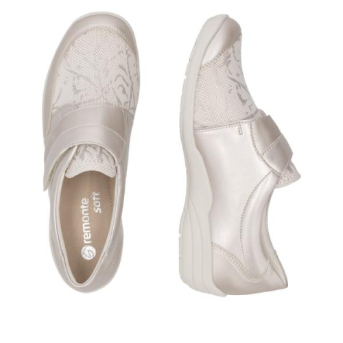 Remonte Klittenbandschoen H R7600-92 H in de kleur champagne