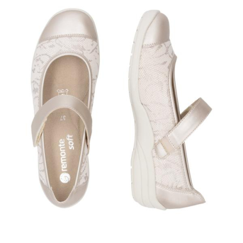 Remonte Bandschoen H R7627-81 H in de kleur champagne