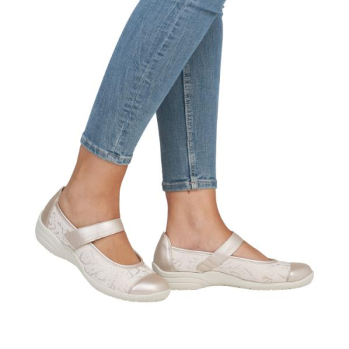 Remonte Bandschoen H R7627-81 H in de kleur champagne