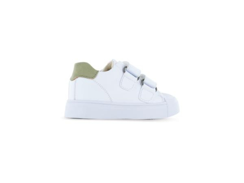 Shoesme Sneaker Combi Taupe / Groen SH25S005-B in de kleur wit