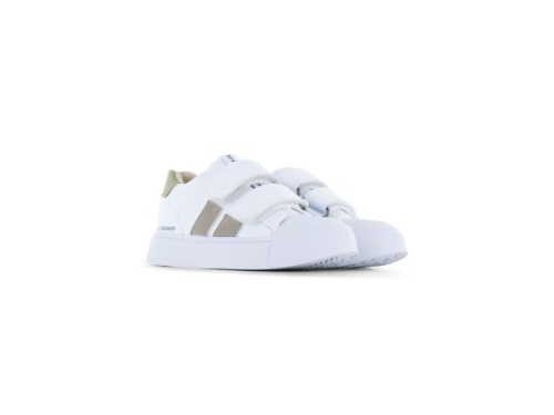 Shoesme Sneaker Combi Taupe / Groen SH25S005-B in de kleur wit