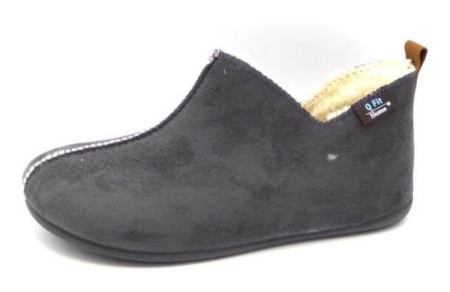 Q fit Home Shoes MADRID 3300.2 Antraciet in de kleur antraciet