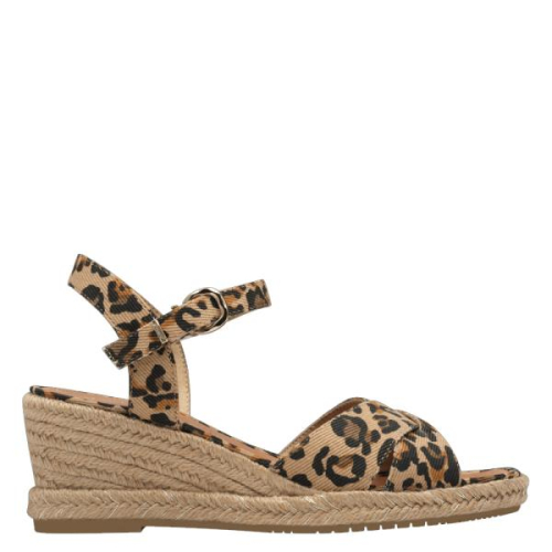 Tamaris Sandaal met Sleehak 1-28367-42 360 in de kleur panter