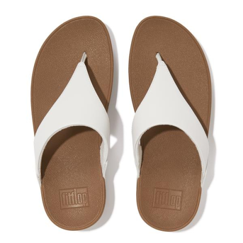 FitFlop TM Lulu Leather ToePost I88 024 in de kleur wit