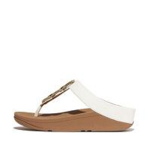 FitFlop TM Fino Crystal Chain Toe Post HX2/194 in de kleur wit